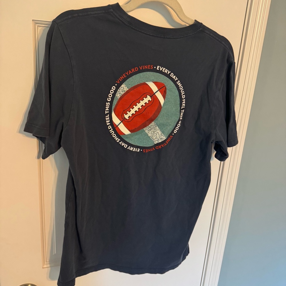 Set of 2 Vineyard Vines Kids XL shirt football & basketball gray navy blue - Picture 10 of 12